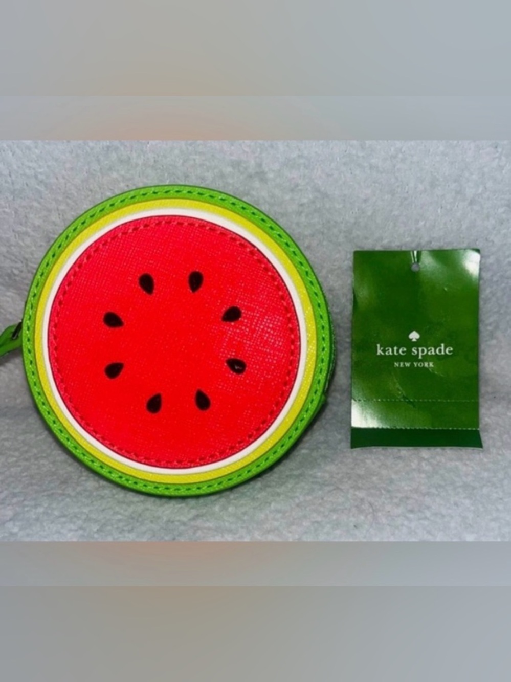 KATE SPADE Make A Splash Round Watermelon Coin Purse - Picture 7 of 7